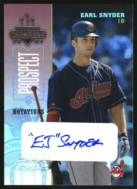 2003 Donruss Champions Autographs Notation #79 Earl Snyder Autograph Auto 1/1