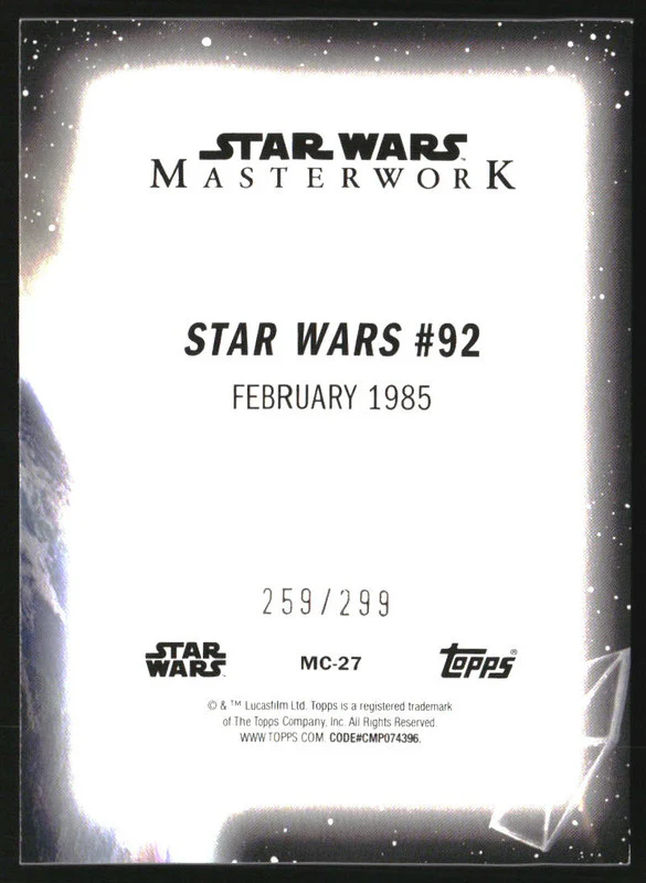 2024 Star Wars Masterwork Marvel Comic Covers Rainbow Foil February 1985 /299 - Image 2