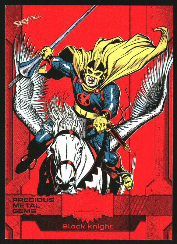 2024 Skybox Metal Universe Marvel Avengers Precious Gems Red Black Knight /100