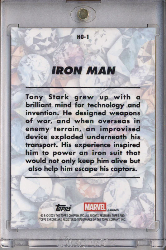 2025 Topps Chrome Marvel Hidden Gems #HG-1 Iron Man - Image 2