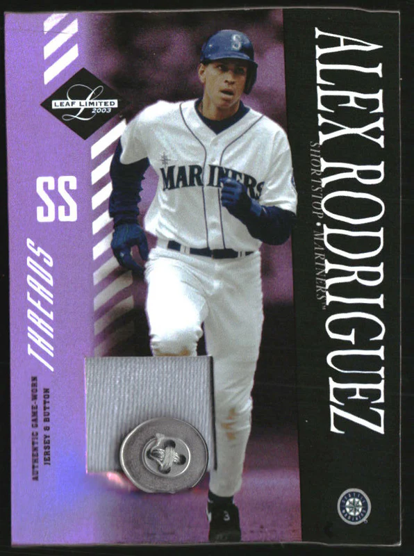 2003 Leaf Limited Threads Button #111 Alex Rodriguez /6