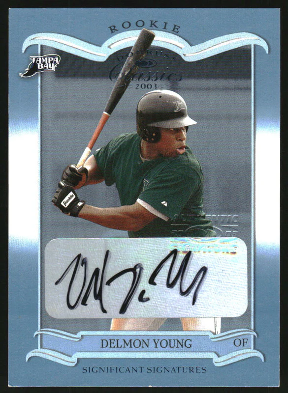 2003 Donruss Classics Rookies & Traded Significant #211 Delmon Young RC Auto /25