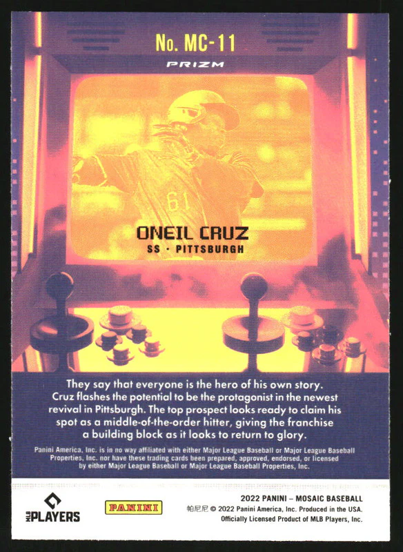 2022 Panini Mosaic Main Character #MC-11 Oneil Cruz RC - Image 2