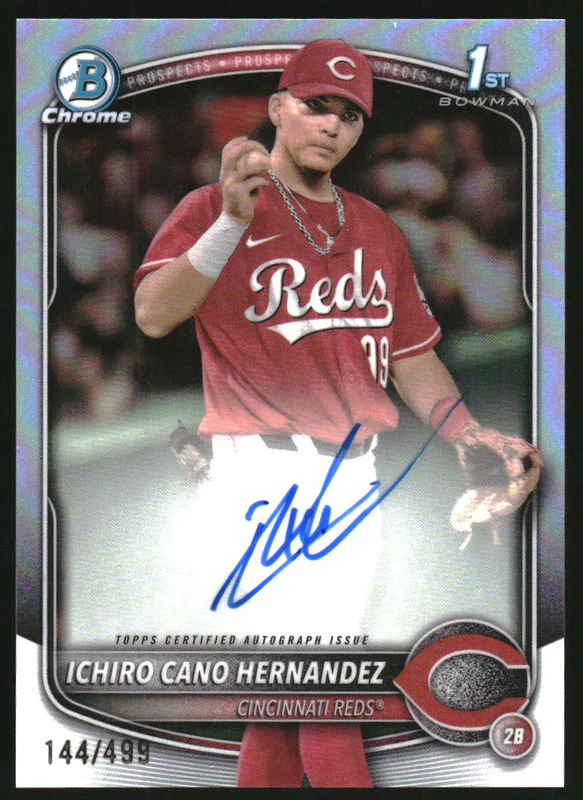 2025 Bowman Chrome Autographs Refractor Ichiro Cano Hernandez RC Auto /499