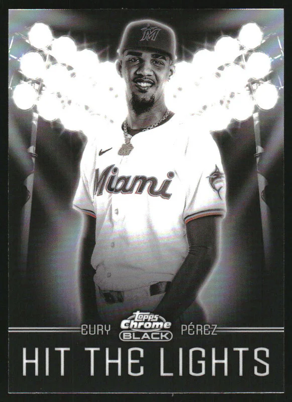 2025 Topps Chrome Black Hit the Lights #HTL-15 Eury Perez