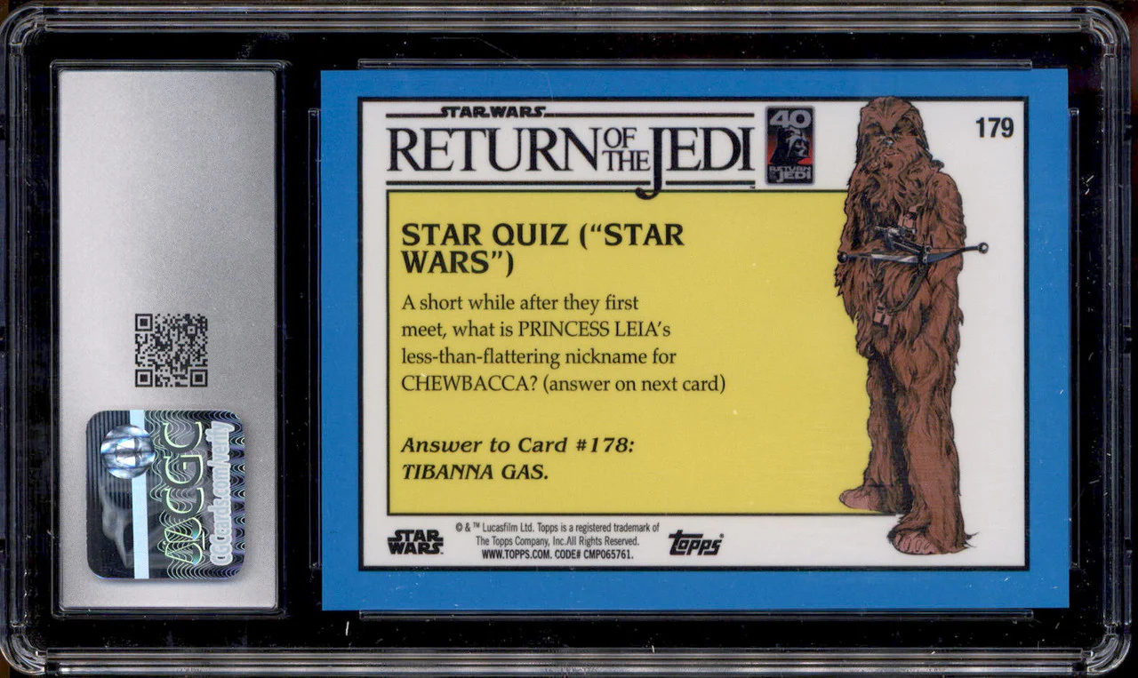 2023 Star Wars Sapphire ROTJ Gold #179 Horror From the Pit /15 CGC 10 - Image 2