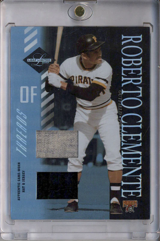 2003 Leaf Limited Threads Double #157 Roberto Clemente /5