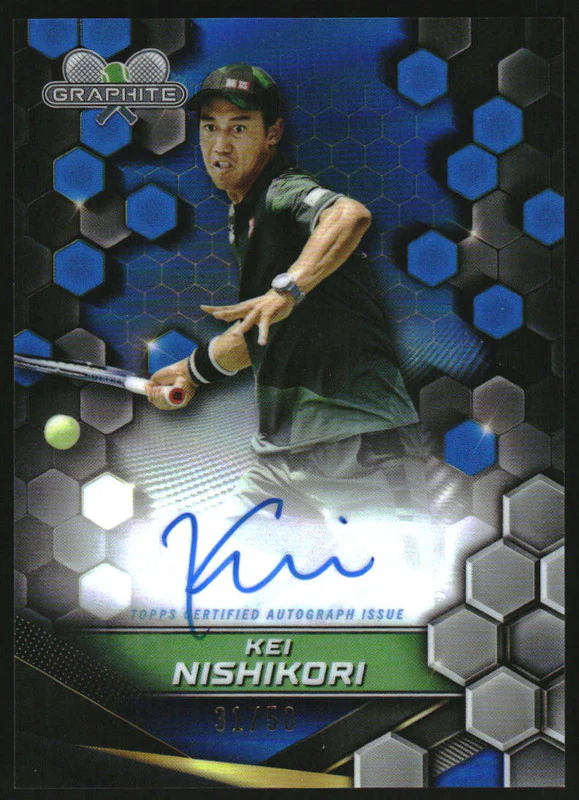 2024 Topps Graphite Graphite Signatures Blue #GS-KNI Kei Nishikori Auto /50