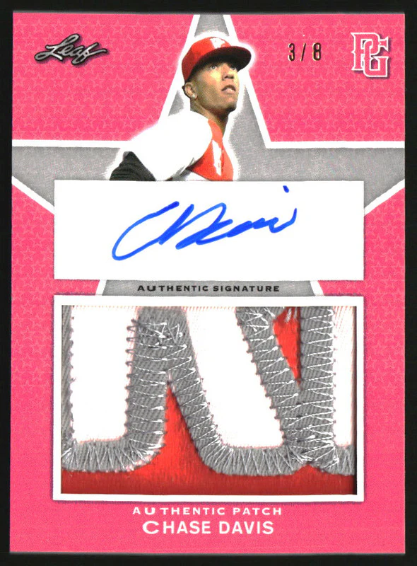 2019 Leaf Metal Perfect Game All-American Auto Pink Chase Davis /8