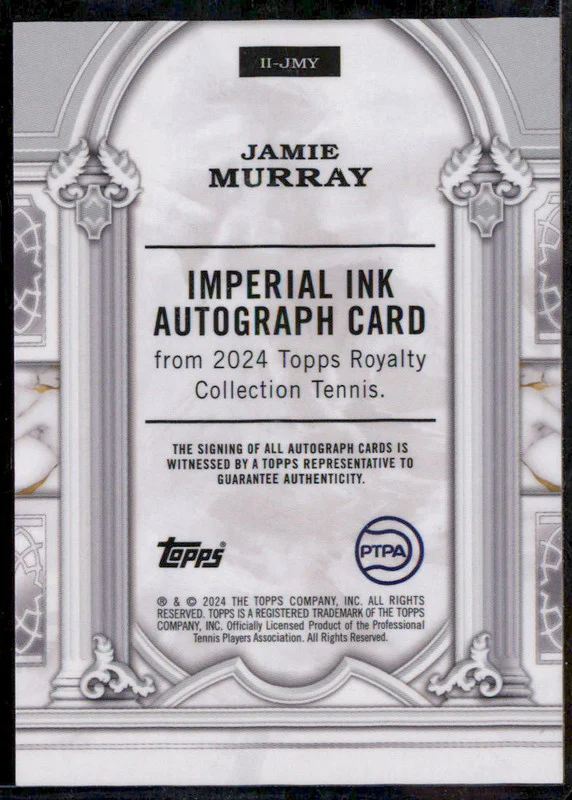 2024 Topps Royalty Collection Imperial Ink Green #II-JMY Jamie Murray Auto /5 - Image 2
