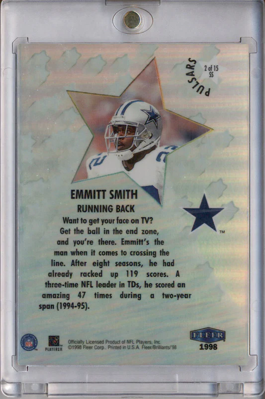 1998 Fleer Brilliants Shining Stars Pulsars #2SS Emmitt Smith - Image 2