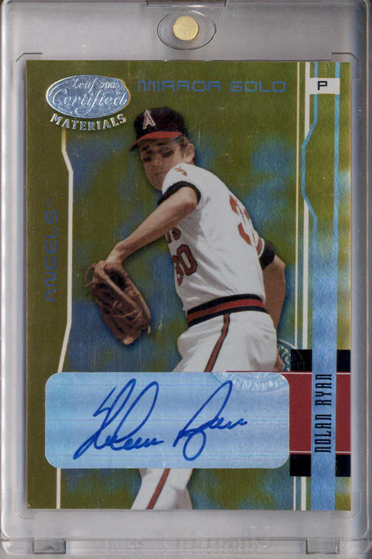 2003 Leaf Certified Materials Mirror Gold Autographs #4 Nolan Ryan Auto /5