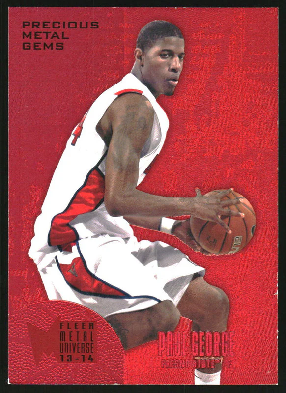 2013 Fleer Retro '95 96 Metal Universe Precious Gems Red #229 Paul George /150