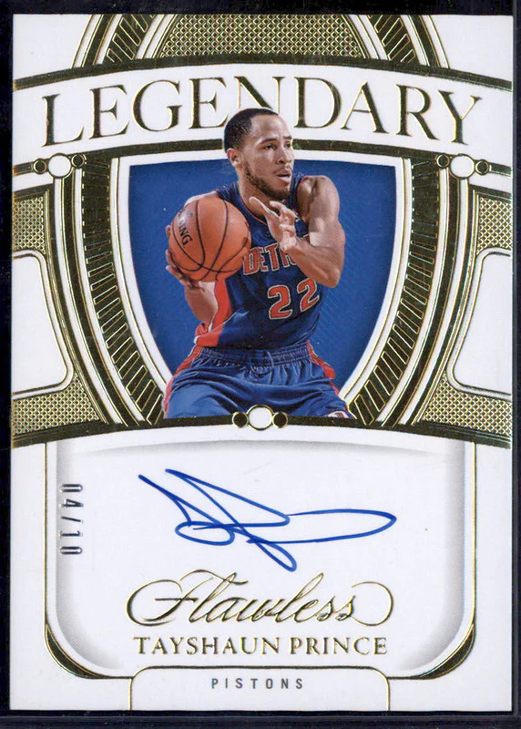 2023-24 Panini Flawless Legendary Scripts Gold #LS-TYP Tayshaun Prince Auto /10