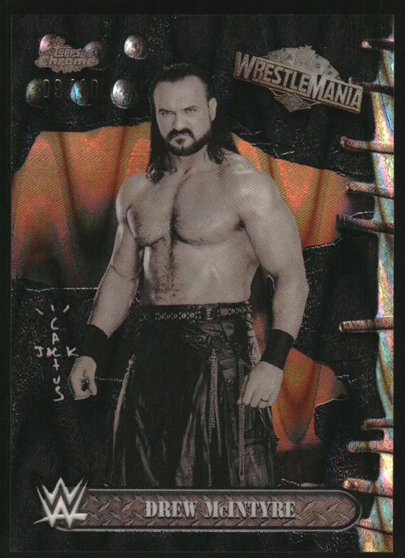 2025 Topps Chrome WWE Cactus Jack Wrestlemania Black Ray Wave Drew McIntyre /10