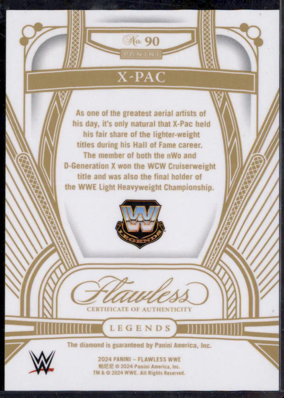 2024 Flawless Legends Purple WWE #90 X-Pac /8 - Image 2