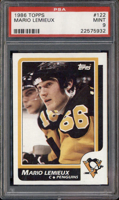 1986 Topps #122 Mario Lemieux PSA 9