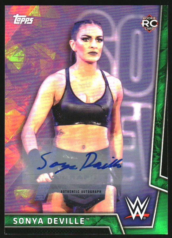 2018 Topps WWE Women's Division Autographs Green #29 Sonya Deville Auto /150
