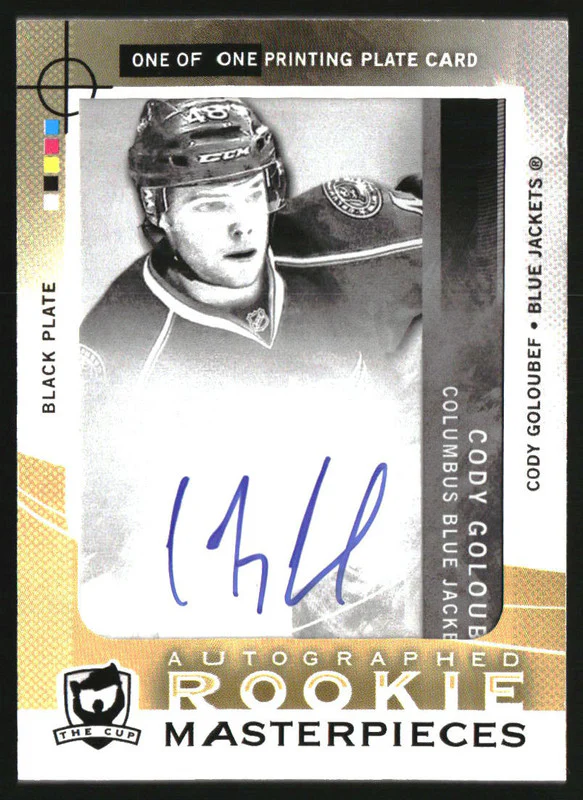 2012-13 The Cup Printing Plate Black Rookie Autograph Cody Goloubef RC Auto 1/1