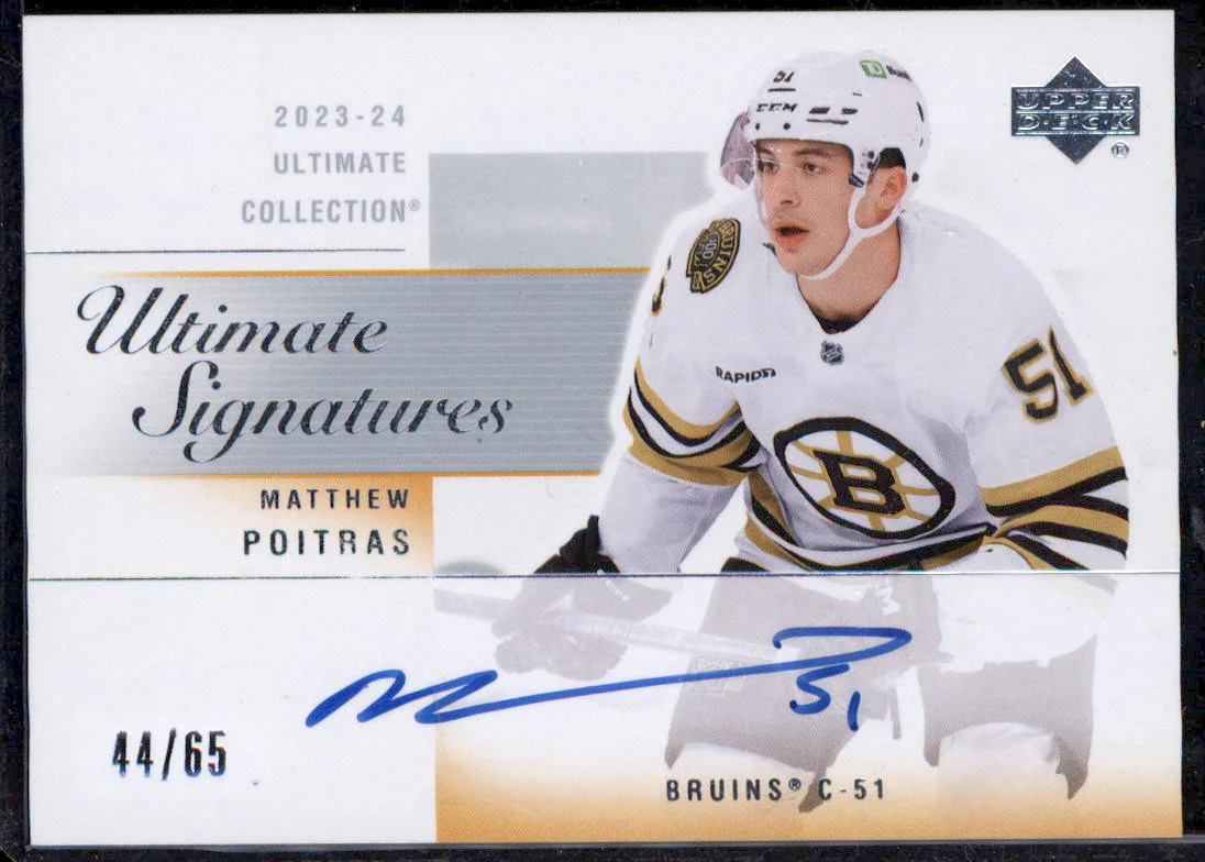 2023 Ultimate Collection 2003 04 Retro Signatures #MP-A Matthew Poitras Auto /65