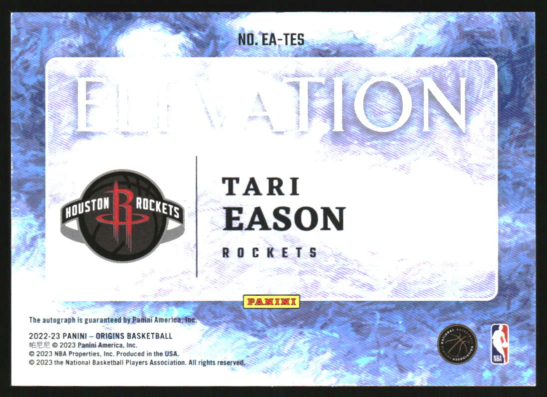 2022-23 Panini Origins Elevation Signatures #EA-TES Tari Eason RC Auto /99 - Image 2