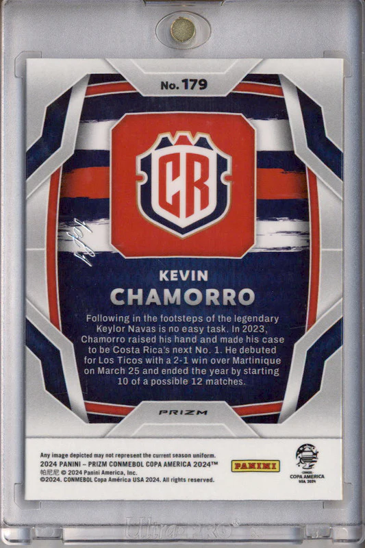2024 Panini Prizm Copa America Nebula Prizm #179 Kevin Chamorro RC 1/1 - Image 2