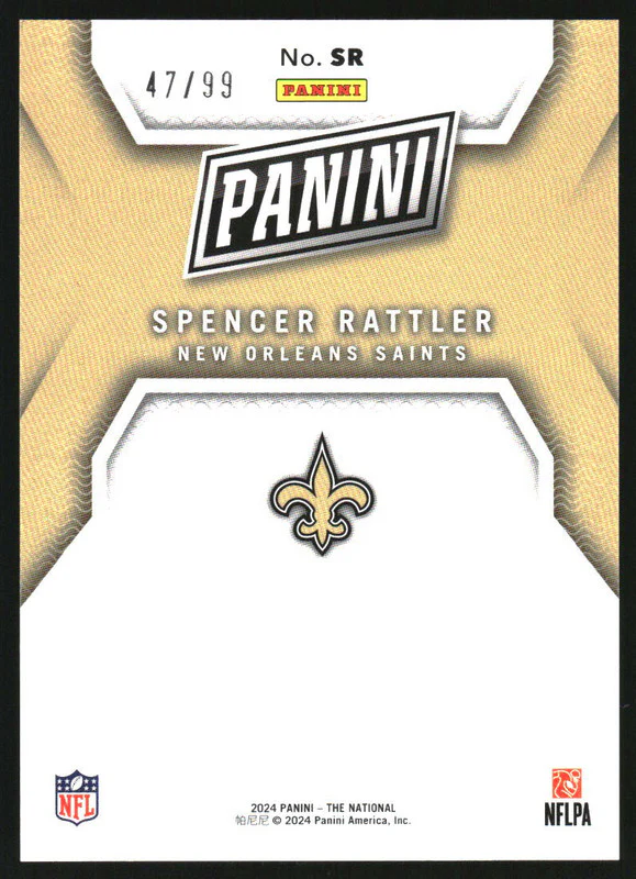 2024 Panini National Convention National Insert #SR Spencer Rattler RC /99 - Image 2