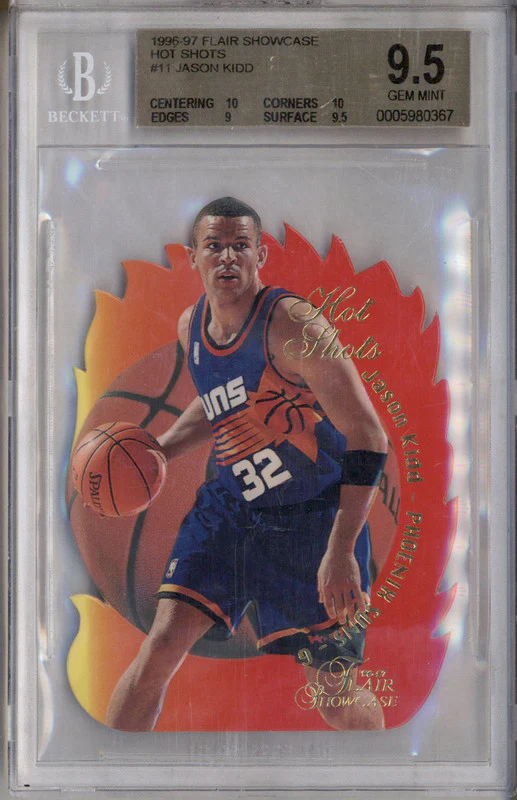 1996-97 Flair Showcase Hot Shots #11 Jason Kidd BGS 9.5
