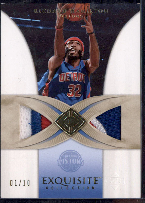 2006-07 Upper Deck Exquisite Collection Patches #12-J Richard Hamilton /10