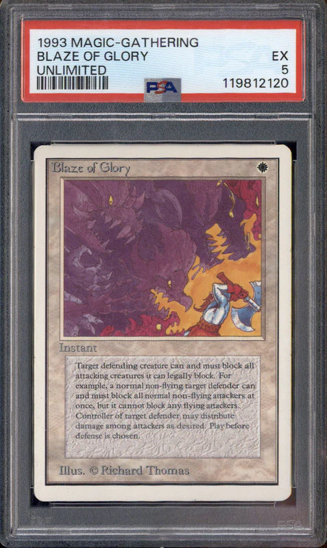 1993 Magic the Gathering Blaze of Glory Unlimited PSA 5