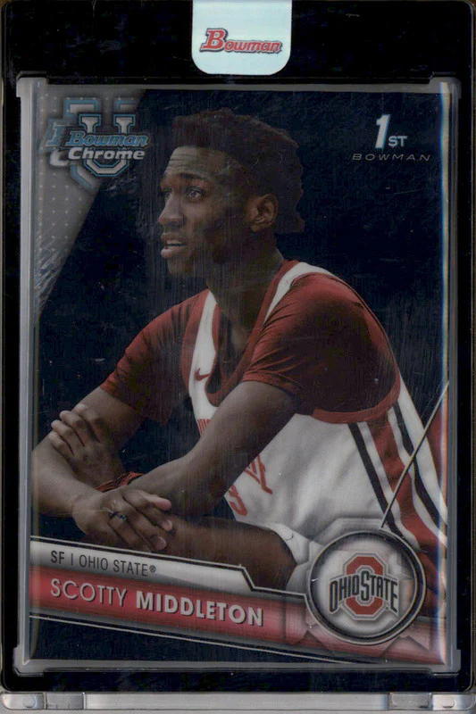 2023 Bowman University Chrome Black Shimmer Refractor #61 Scotty Middleton 1/1