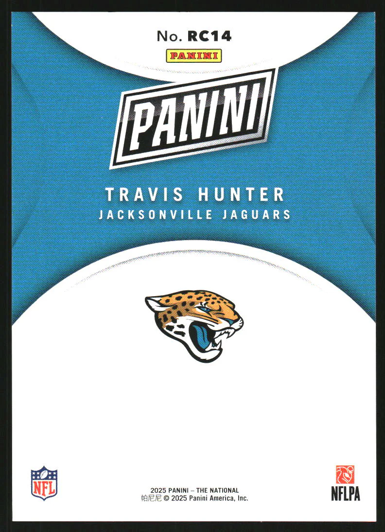 2025 Panini NSCC Silver Packs Wrapper Rookies Red #RC14 Travis Hunter RC /99 - Image 2