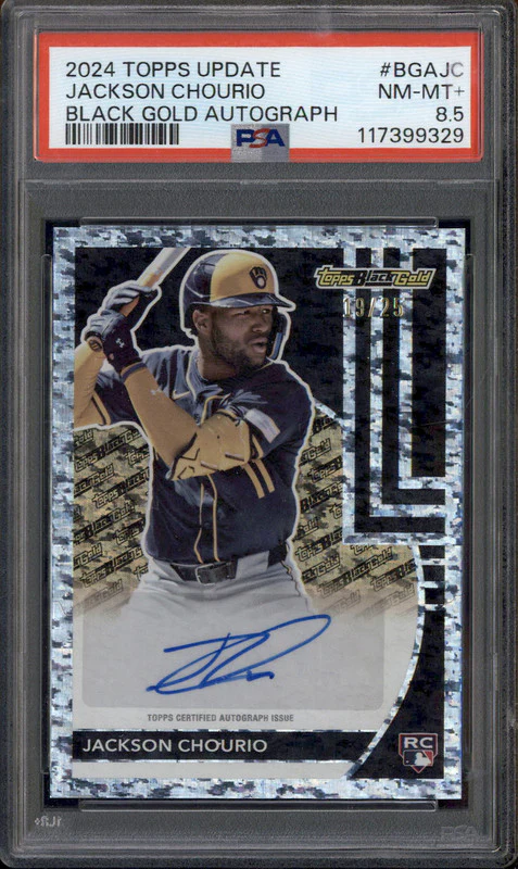 2024 Topps Update Topps Black Gold Autographs Black Gold Jackson Chourio PSA 8.5
