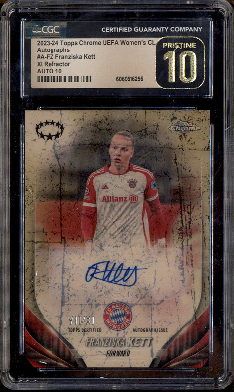 2023 Topps Chrome Women's League XI Refractor #A-FZ Franziska Kett Auto CGC 10