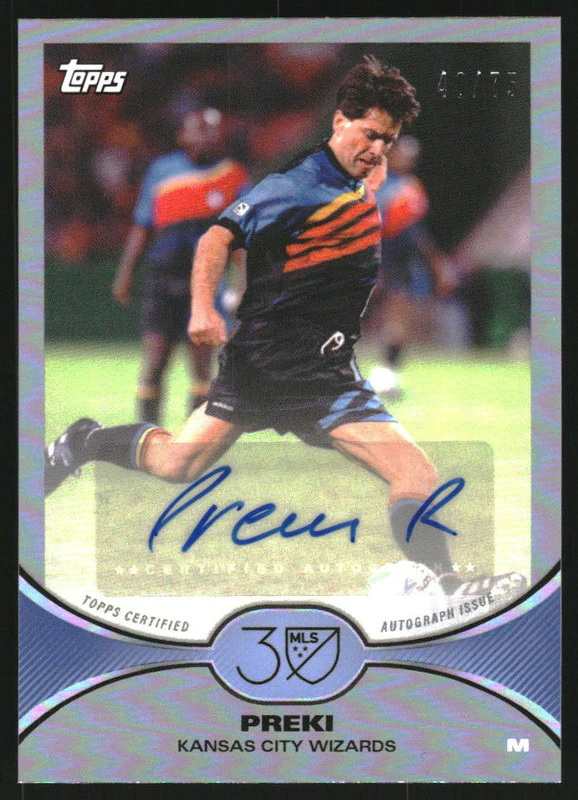 2025 Topps MLS 30th Anniversary Autographs Silver Foil #11A Preki Auto /75