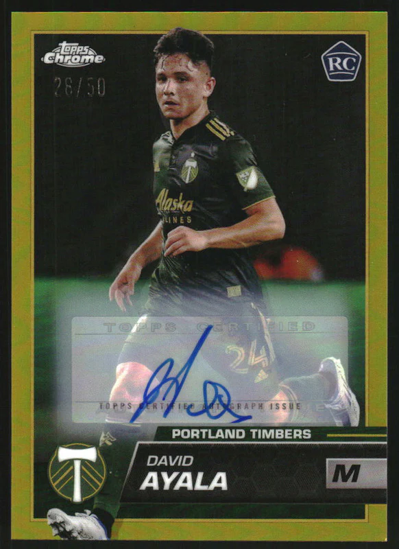 2023 Topps Chrome MLS Autograph Gold Refractor #2 David Ayala Autograph Auto /50