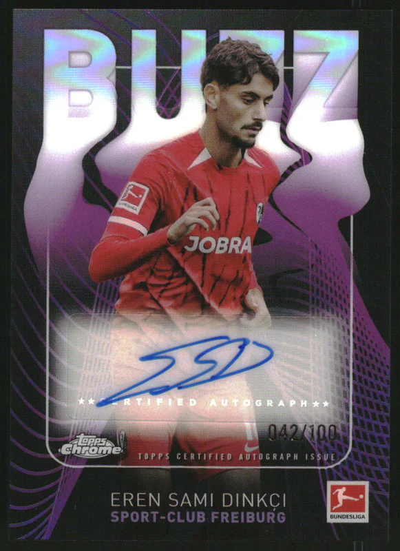2024 Topps Chrome Bundesliga Buzz Autographs #BUA-ED Eren Sami Dinkci Auto /100