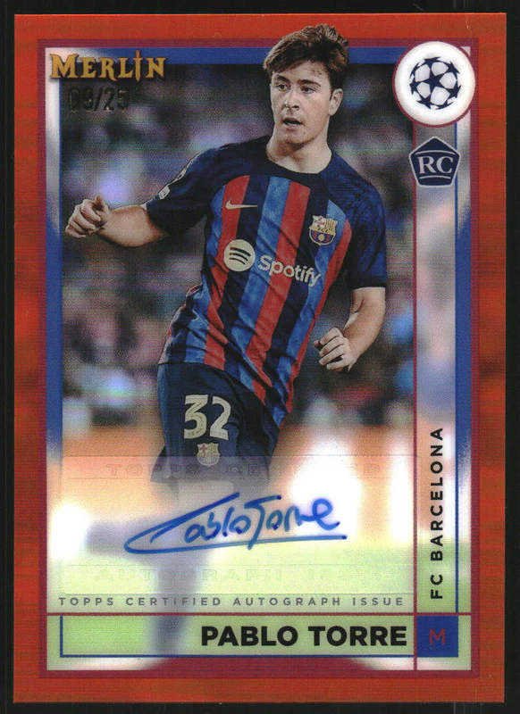 2022 Topps Merlin Chrome Autographs Orange Refractor Pablo Torre RC Auto /25
