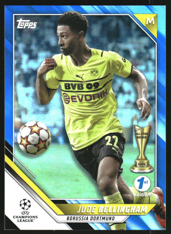 2021 Topps UEFA Champions 1st Edition Blue Inferno Foil #14 Jude Bellingham /30