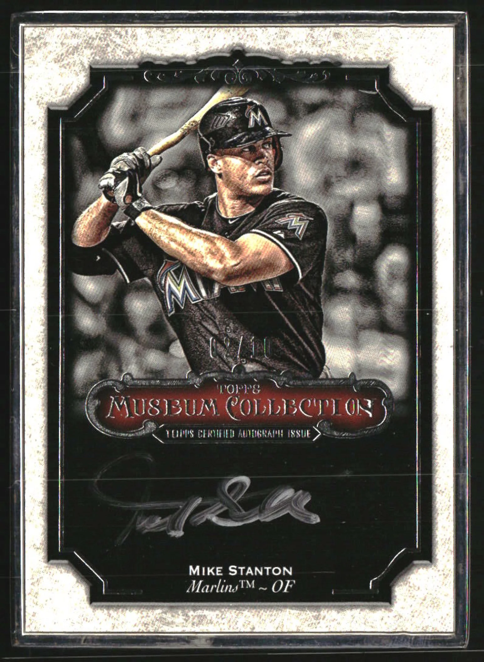 2012 Museum Collection Framed Collection Silver #MCA-MS Mike Stanton Auto /10