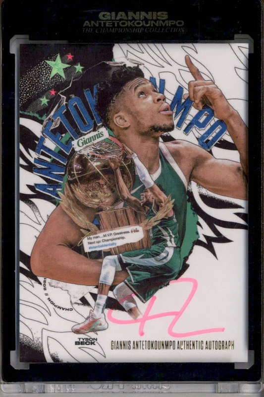 2021 Tyson Beck Limited Edition Autograph Pink Giannis Antetokounmpo Auto /8