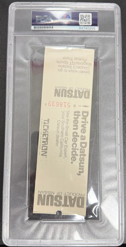 The Fabulous Forum Game Ticket Autograph Jerry West DNA Certified Auto PSA 10 - Image 2