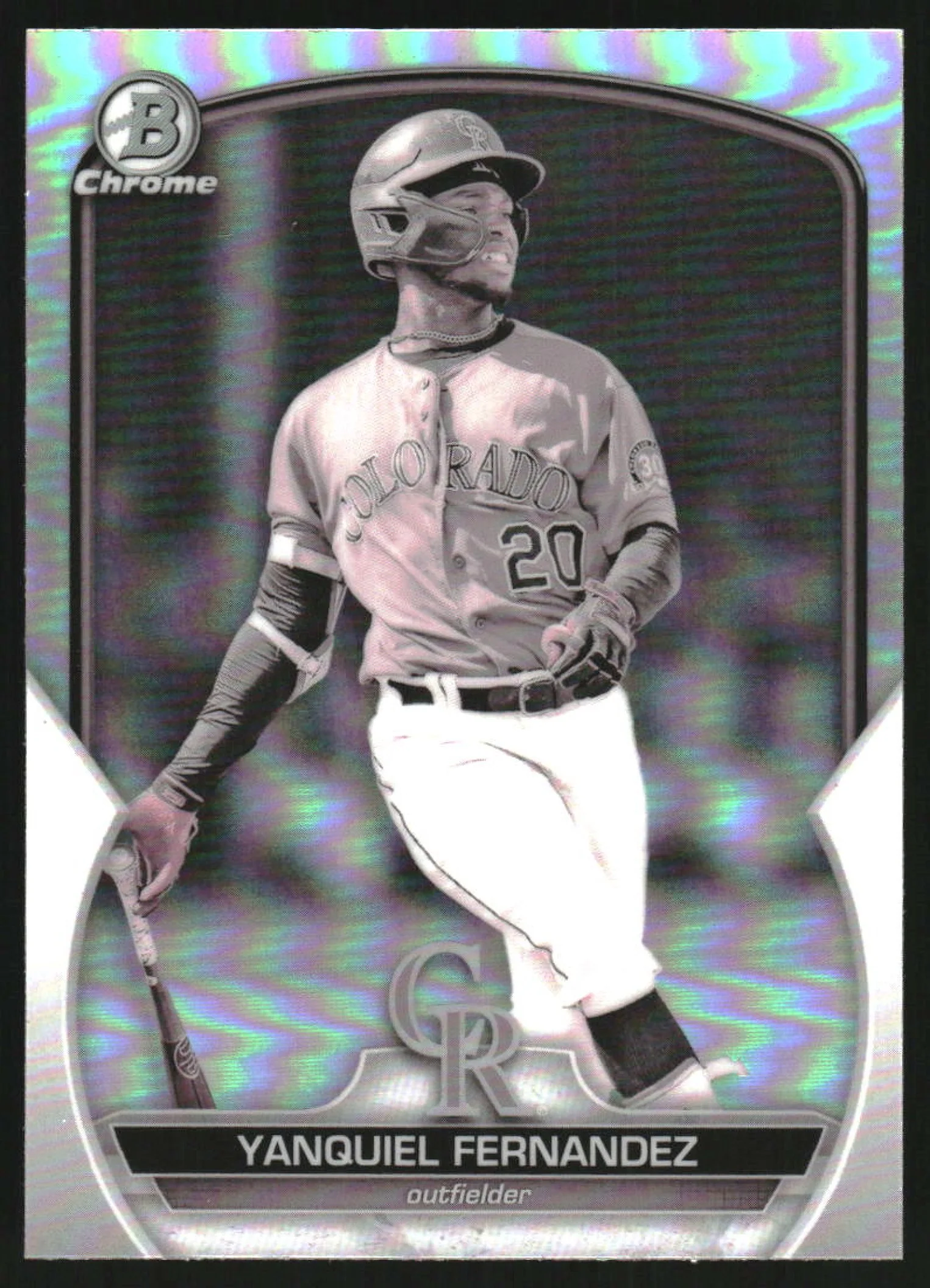 2023 Bowman Chrome Prospects Pearl Refractor #BCP-30 Yanquiel Fernandez