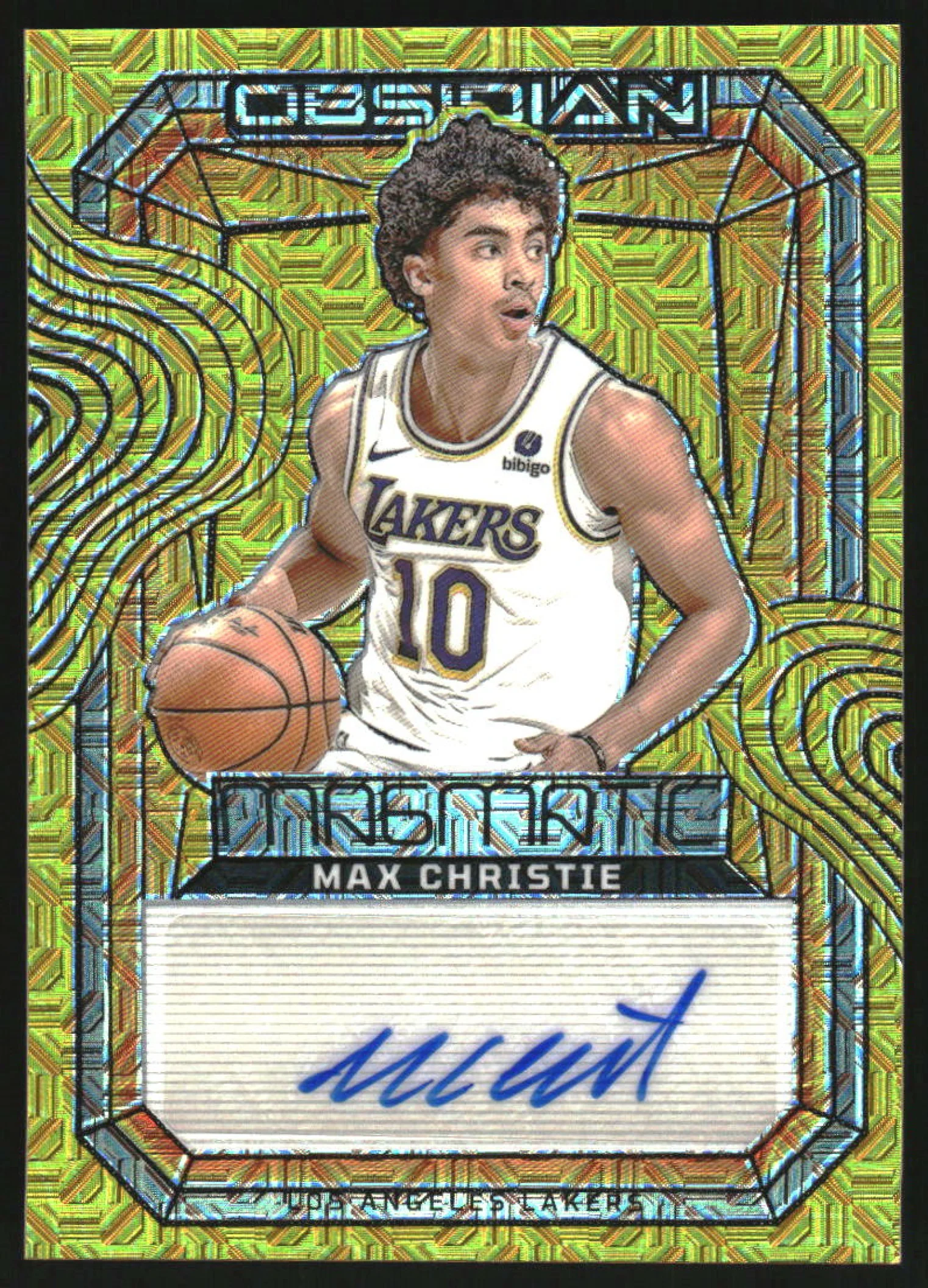2023 Obsidian Magmatic Electric Etch Gold Flood #MS-CHR Max Christie Auto /10
