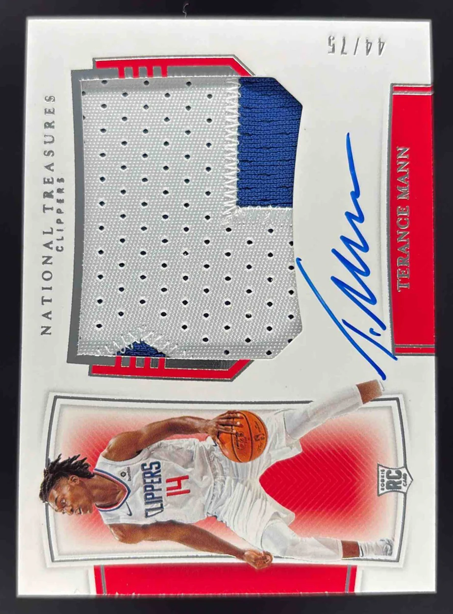 2019 National Treasures Rookie Patch Horizontal Terance Mann RC Auto /75