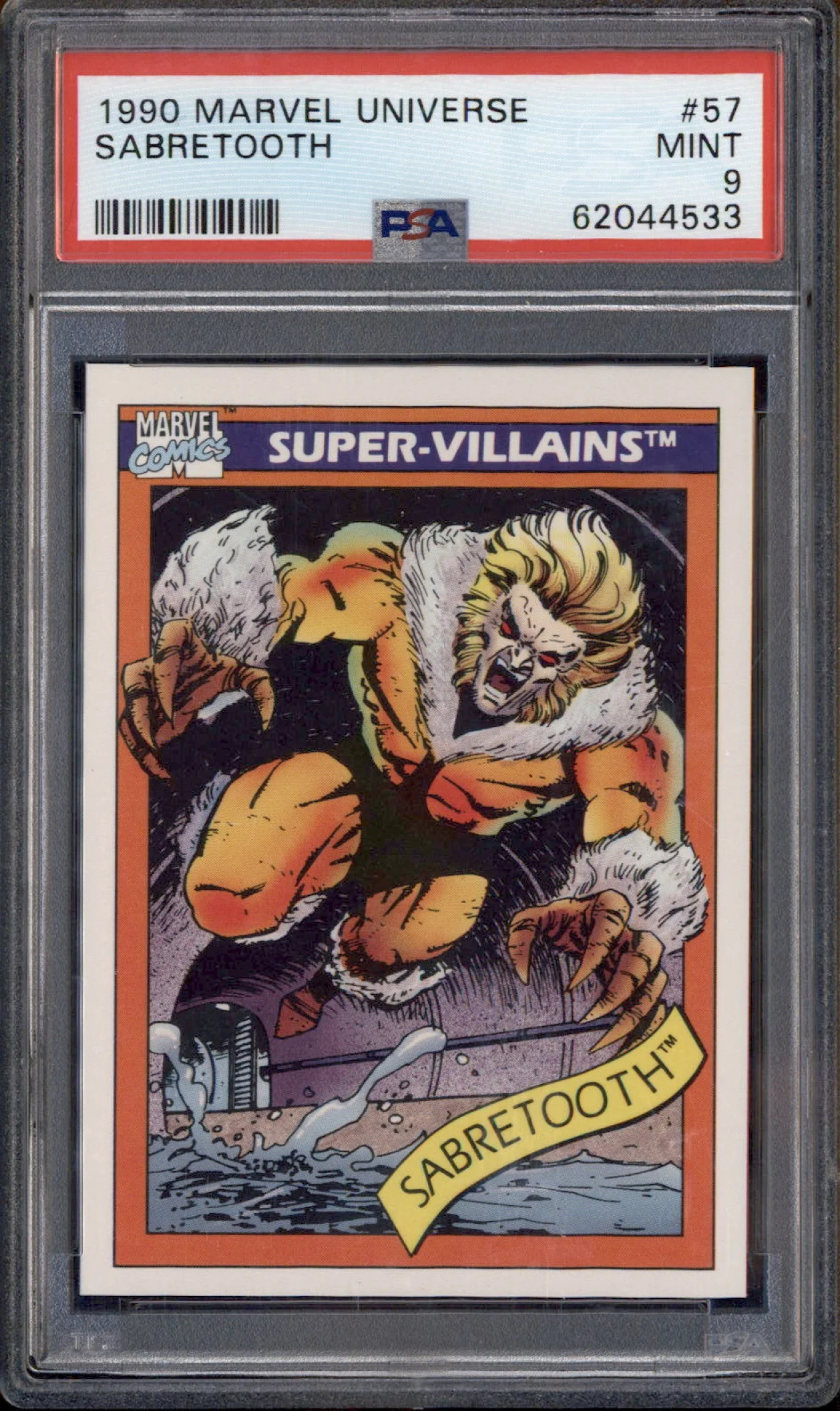 1990 Impel Marvel Universe #57 Sabretooth PSA 9