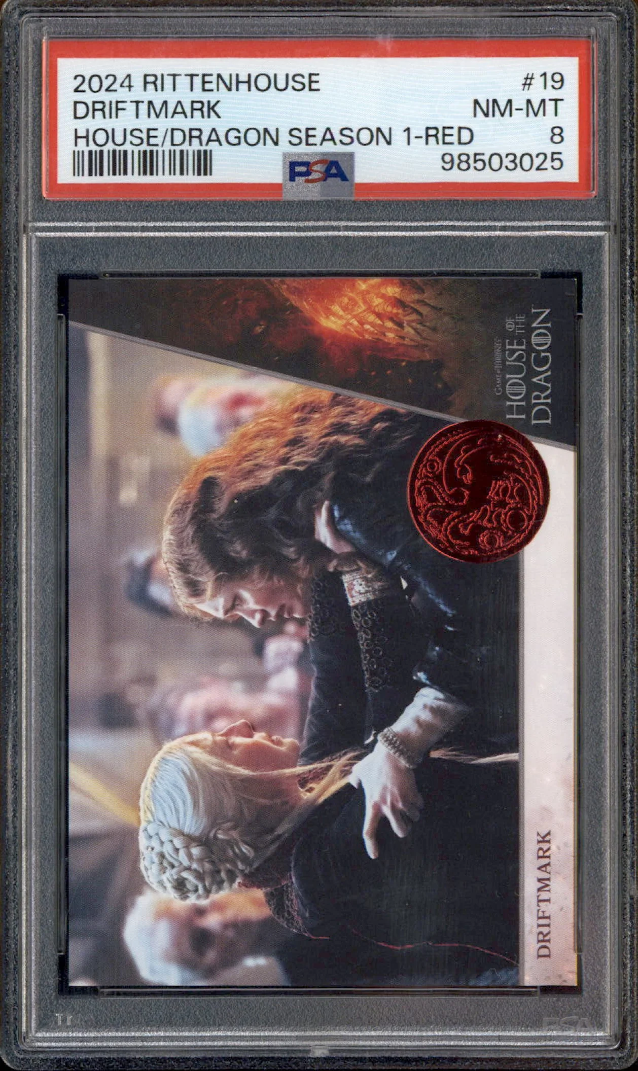 2024 Game of Thrones House of the Dragon Red Foil #19 Driftmark /50 PSA 8
