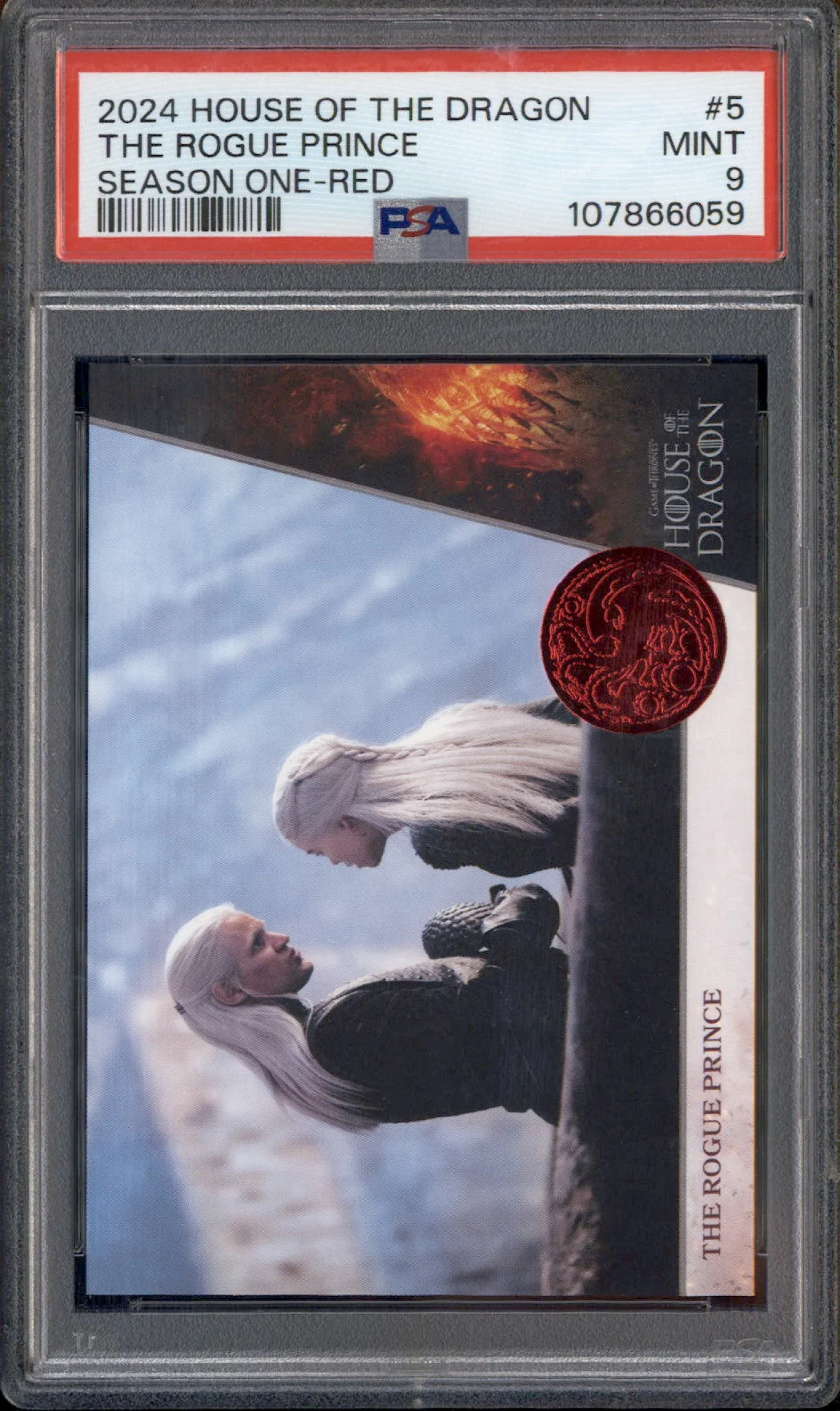 2024 Game of Thrones House of the Dragon Red Foil #5 The Rogue Prince /50 PSA 9