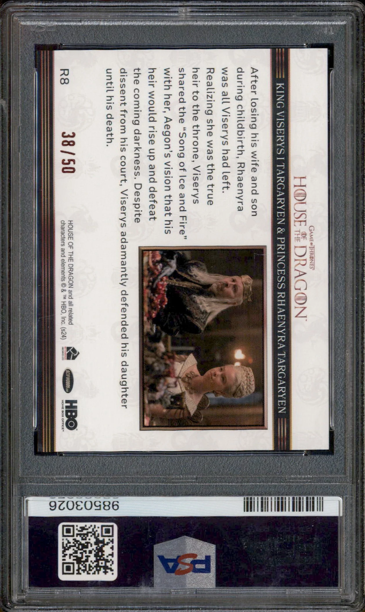 2024 House of the Dragon Relationships Red Viserys Rhaenyra /50 PSA 10 - Image 2