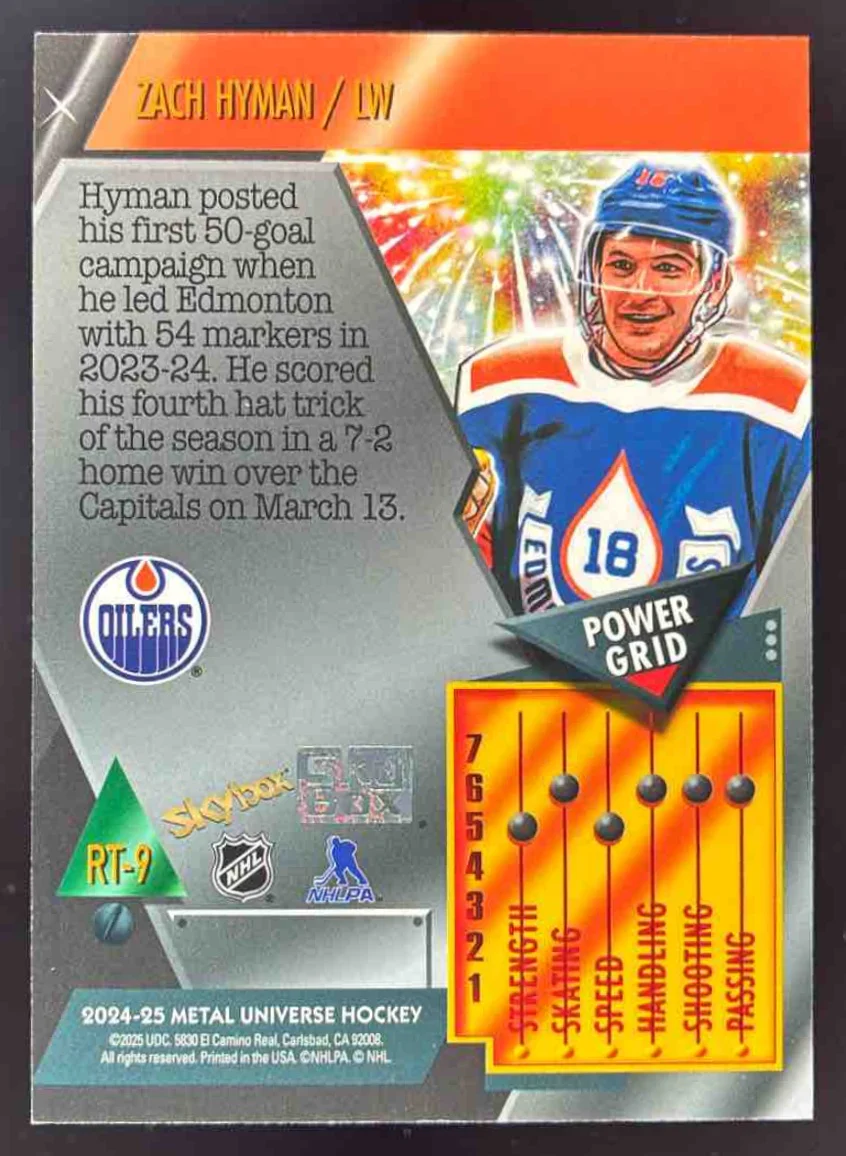 2024-25 Upper Deck Skybox Metal Universe 2013 Retro #RT-9 Zach Hyman - Image 2